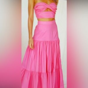 Size xs 0-2 super cute! Hot pink 2 piece dress
